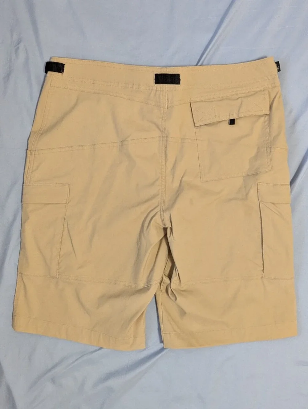 prAna Stretch Zion Men's Large Hiking Shorts Khaki Tan Nylon Cargo Belted L